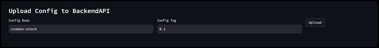 Uploading the configured strategy to the backend API